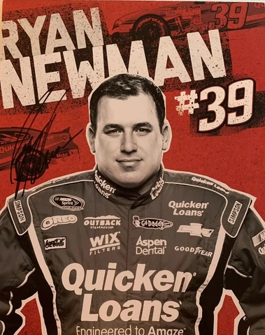 SIGNED 2013 RYAN NEWMAN "QUICKEN LOANS" #39 NASCAR SPRINT CUP POSTCARD Cover