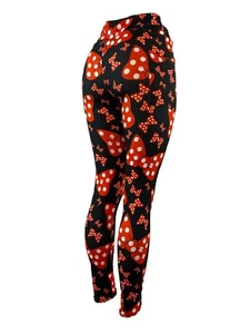 Classic Minnie Mouse Polka Dot Bows Leggings Capri Shorts Multiple Sizes POCKETS - Picture 1 of 44