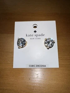 Kate Spade Rise And Shine Clear Crystal Stud Earrings Cute Bridesmaid Gift - Picture 1 of 4