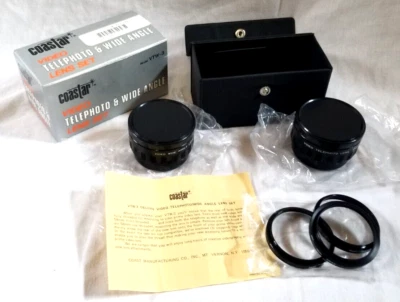 COASTAR Model VTW-3 Video Telephoto & Wide Angle Lens + Adaptors 5 pc Set - Image 1 of 4