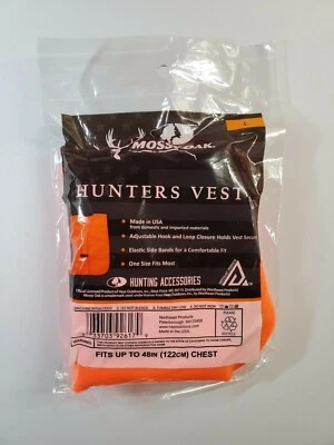 Mossy Oak Hunters Vest Size Large. Fits up to 48in(122cm) Chest NEW FREE SHIPPIN - Image 1 of 3