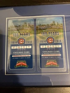 Wrigley Field Celebrating 100 years 2014 CLEAR plastic tickets - Bild 1 von 3