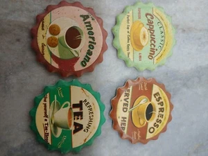 Janazala Coasters Ceramic with cork backing 11xcm rnd x .5 set of 4 new in box - Picture 1 of 5