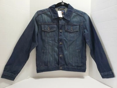 The Children’s Place Dark Denim Blue Jean Jacket, Size  L 10-12 New with Tags - Image 1 of 4