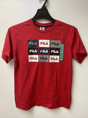 NEW Fila Youth Boys Shirts Sizes Size:XL , Red With Fila Logo - Image 1 of 4
