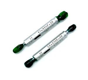 THREAD PLUG GAGE (1) 10-32 NF-3B GO NOGO PD .1697 / .1726 Inspection GREENFIELD - Picture 1 of 5