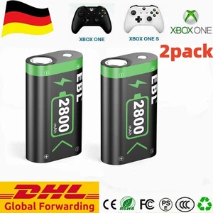 2 pack 2800mAh Hohe Kapazität Akku Kompatibel mit Xbox One/Xbox One S/Xbox One X - Bild 1 von 7