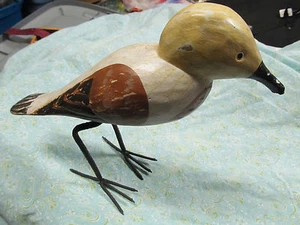 PÁJARO DE COSTA MADERA TALLADO PINTADO PÁJARO SOPORTES VINTAGE 10.5" ALTO BONITO 5515121 - Imagen 1 de 8