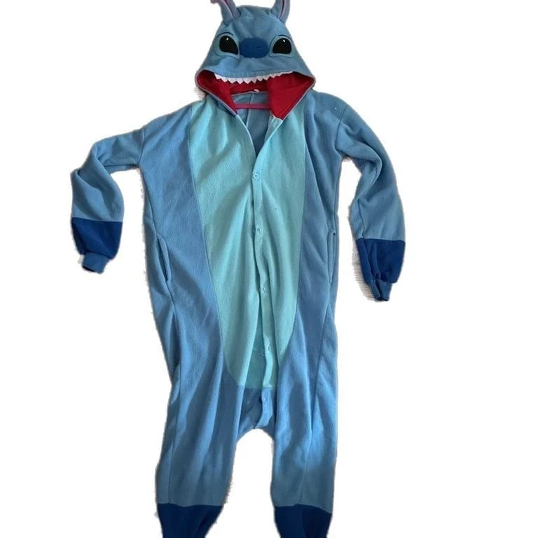 Disney Lilo & Stitch взрослых синий флис цельный пижама костюм - Изображение 1 из 3