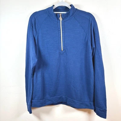 Pullover Lilly Pulitzer Luxletic Ashlee media cremallera marea baja azul marino para mujer L nuevo sin etiquetas Foto 1 de 4