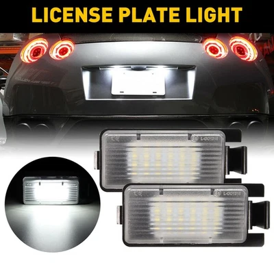 Kit de reemplazo de 2 luces LED de matrícula para Nissan 6000K Cubo blanco 2009-2014 Foto 1 de 4