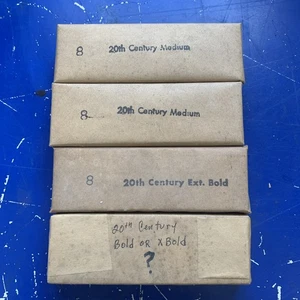 8pt 20th Century med & bold NEW OLD STOCK Letterpress Type Lot -  4 Sets! - Picture 1 of 6