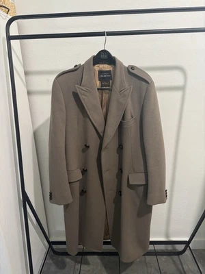 Men’s Vintage Saks 5th Ave Double Breasted Overcoat 38r 100% Crombie Wool  - Image 1 of 4