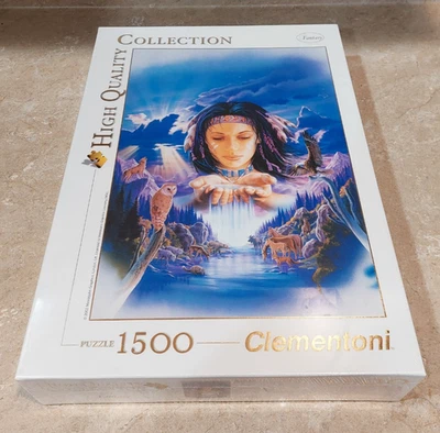 Clementoni Puzzle 1500 RARE Sacred Water 31920 33 14 " x 23 1/4" Fantasy Sealed - Image 1 of 3