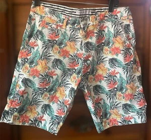 DENIM & FLOWER Ricky Singh White and Floral Shorts Men’s 29 - Picture 1 of 13
