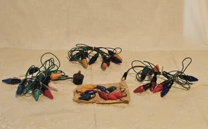 Vintage C6 Cone Shaped Christmas String Lights 8 bulbs - Picture 1 of 8