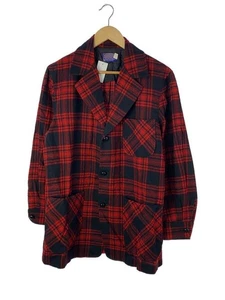 PENDLETON Jacket S Wool Red Check 70s - Picture 1 of 4