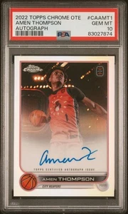 Amen Thompson - PSA 10 AUTO - 2022 Topps Chrome OTE Autograph RC Overtime Elite - Picture 1 of 2