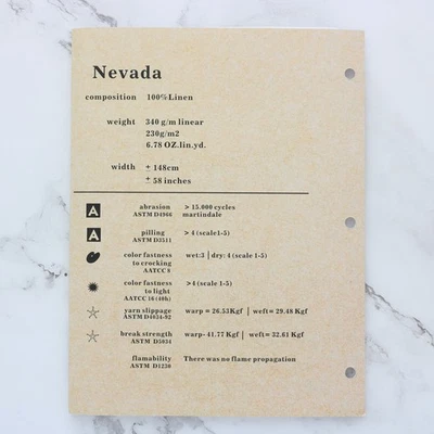 From Europe Nevada Linen fabric, 58-60" wide, medium weight, 6.78oz - Image 1 of 4