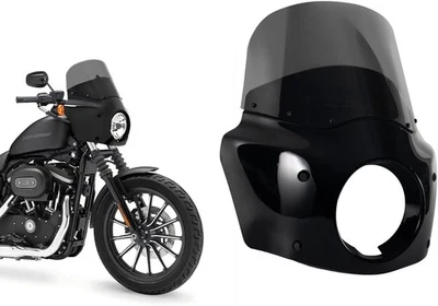 Front Headlight Fairing W/11'' Windshield For 2009-2015 Harley Iron 883 XL883N - Image 1 of 4