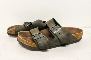 Birkenstock Arizona Sandals Gray Oiled Leather 36 L 6 Great Condition - Picture 1 of 6