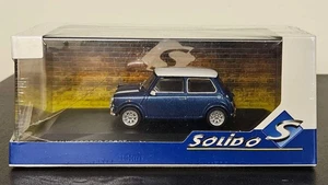 SOLIDO 1/43 MINI COOPER S BLUE 1994 4316602 - CRACKED CASE - Picture 1 of 2
