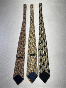 Ermenegildo Zegna Silk Neck Ties  Made In Italy, Lot of 3 - Picture 1 of 5