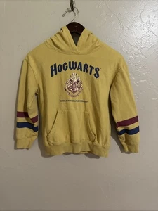 Harry Potter Hogwarts Hoodie Sweatshirt Girls Size Large Gold - Picture 1 of 5