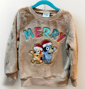 Bluey Boys/Girls 5T Light Brown Marshmallow Pullover Sweatshirt w/Appliqué - Picture 1 of 8