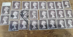 GB QEII 2/6 Brown Large Machin Definitive 1969 MNH 23 stamps - Picture 1 of 4