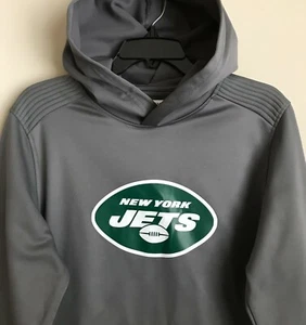 New York JETS Para hombres Sudadera con Capucha Talla PEQUEÑA Sudadera con Capucha Gris Camisa de Invierno NY Jet - Imagen 1 de 6