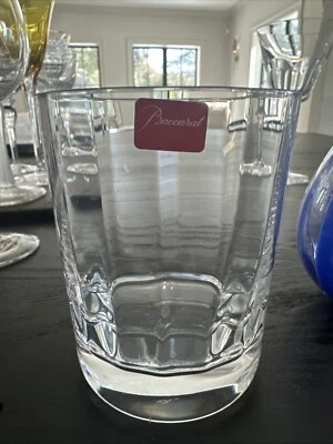 Baccarat Montaigne Optic Crystal Tumbler Lowball Whisky Rocks France WITH CHIP - Image 1 of 4