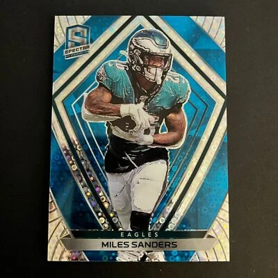 2020 Panini Spectra Neon Blue #111 Miles Sanders /60 Philadelphia Eagles - Image 1 of 2