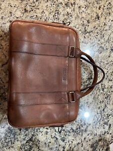 Tecovas Briefcase Leather Bag Brown With Pouches