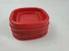 Rubbermaid 7J54  Red Replacement Lid Cover 2.25 Inch Square Lot of 3