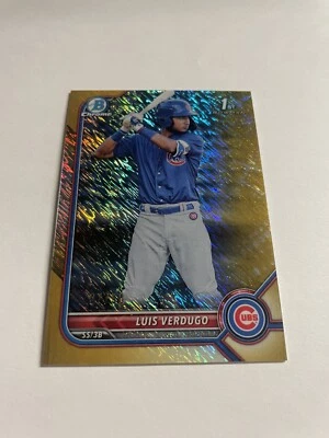 2022 Bowman Chrome Prospect Gold Shimmer Refractor /50 Luis Verdugo #CPA-LV - Image 1 of 2