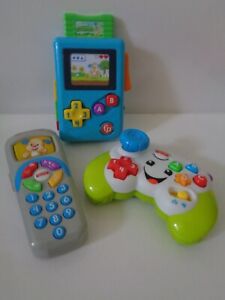 Fisher Price Laugh & Learn Controller Tv Remote Game Boy lights & sounds