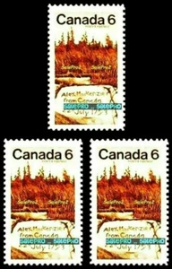 3x CANADA 1970 CANADIAN ALEX MacKENZIE MINT FV FACE 18 CENT MNH RARE STAMP LOT - Picture 1 of 2