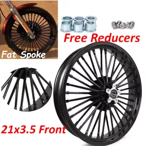 Tubeless Fat Spoke 21x3.5 Front Wheel For Harley Dyna Wide Glide Softail FLST - Picture 1 of 9