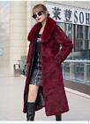Womens Fox Fur Collar Real Rabbit Fur Long Snow Warm Jacket Outwear Coat Parka