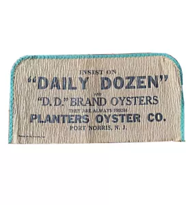 Borsa Oyster Vintage Daily Dozen Advert Planters Oyster Co Port Norris NUOVO Non Stagno - Foto 1 di 4