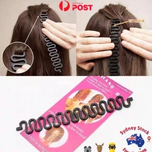 Fish Bone Hair Braiding French Braid Tool Roller Magic Twist Styling Bun Maker - Picture 1 of 8