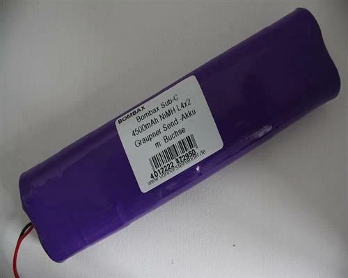 Bombax Akkupack 9,6V/4500mAh SubC L4x2 Racing Graupner Sender - Bild 1 von 1