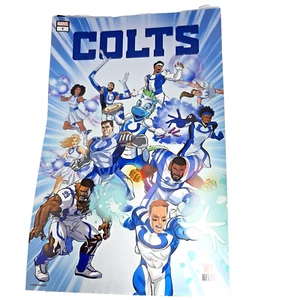 2022 Marvel NFLPA Indianapolis Colts Poster 17” x 11” National Football League - Picture 1 of 4