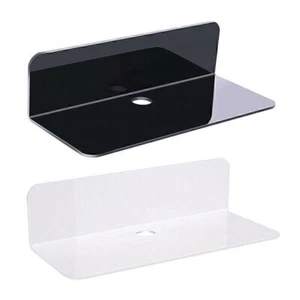 Damage-Free Acrylic Floating Wall Shelf Stick-On for Speaker Action Figures - Picture 1 of 10
