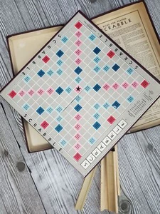 Vintage Scrabble Game by Selchow & Righter Co. - Picture 1 of 6