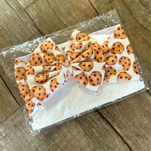 NWT Cookie Monster Baby/Toddler Headwrap Bow Chocolate Chip - Picture 1 of 2