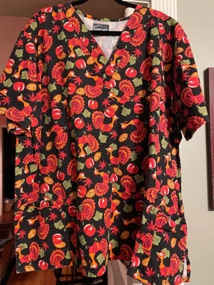 ButterSoft Originals Thanksgiving scrub top- size 4x - Image 1 of 4