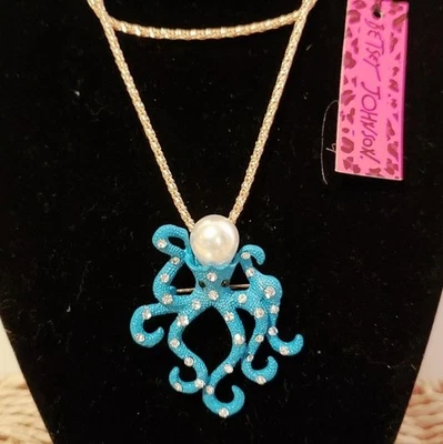 NUEVO CON ETIQUETAS Betsey Johnson Pulpo Collar y Broche Prendedor (2 en 1) Foto 1 de 4