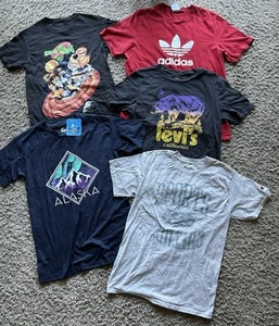 Viel Shirt Herren klein Adidas, Levis, Space Jam, Champion, Glacier Bay (neu) - Bild 1 von 7